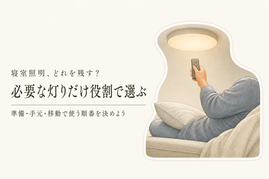 寝る前の照明はどれを残す？シーリング・ペンダント・テーブルライトの使い分け
