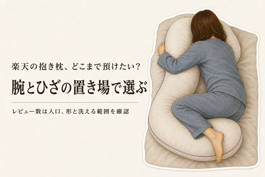 楽天の抱き枕、レビュー数が多い商品からどう選ぶ？横向き寝で腕・ひざの置き場を比べる
